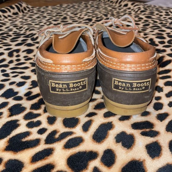 •LL BEAN•MEN'S BEAN MOC RUBBER WATERPROOF BOAT SHOE - Picture 5 of 10